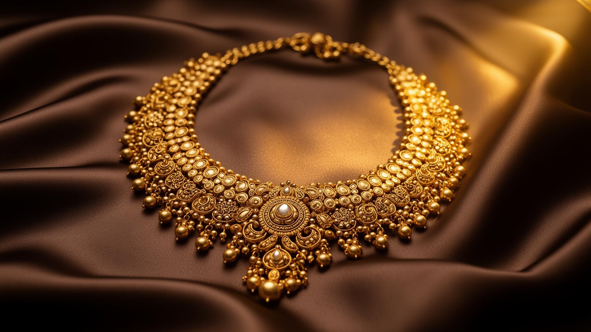 Exquisite handcrafted gold necklace at Vipul Jewellers Mumbai